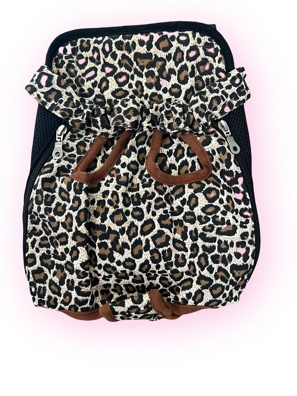Amazon Leopard Print Soft Pet Carrier Bag in Brown and Black